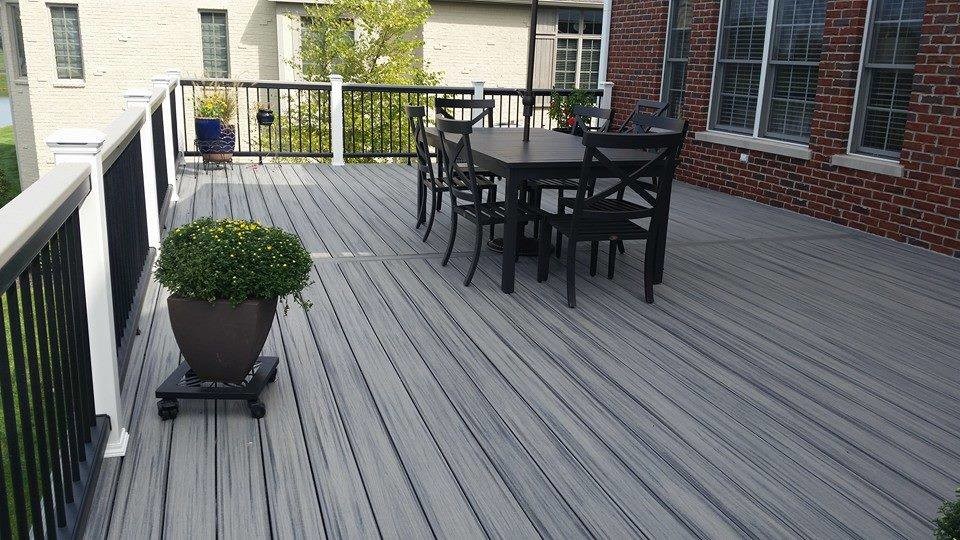 Inspiration for a mid-sized backyard balcony deck remodel in Indianapolis