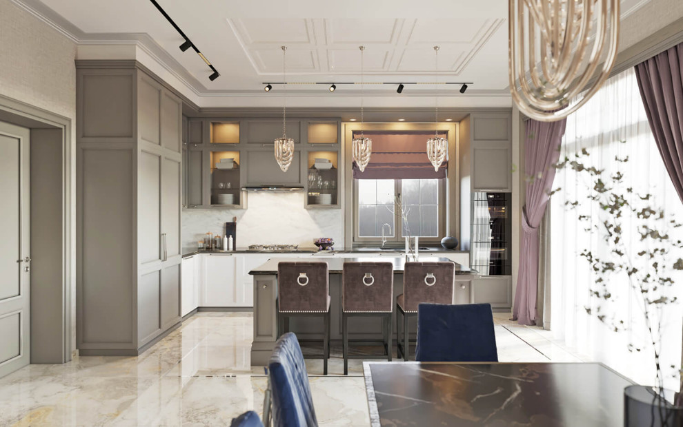 Дизайн интерьера жилого дома. Современная классика.