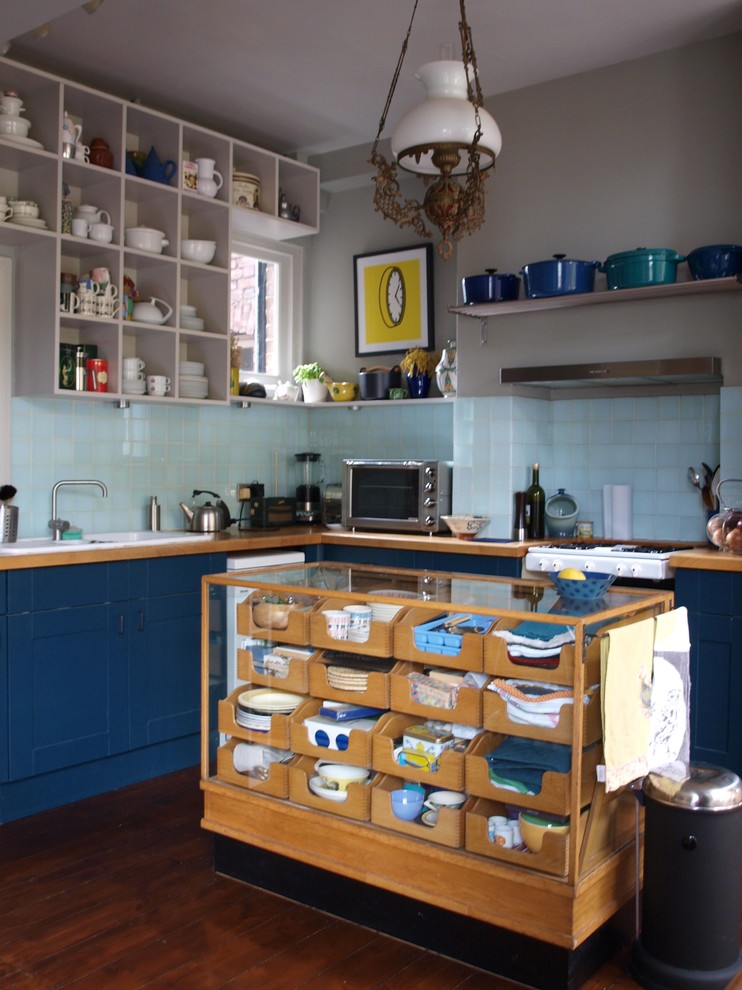Eclectic kitchen in London.