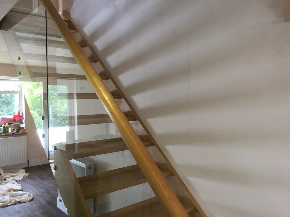 New Oak Staircase with Open Riser