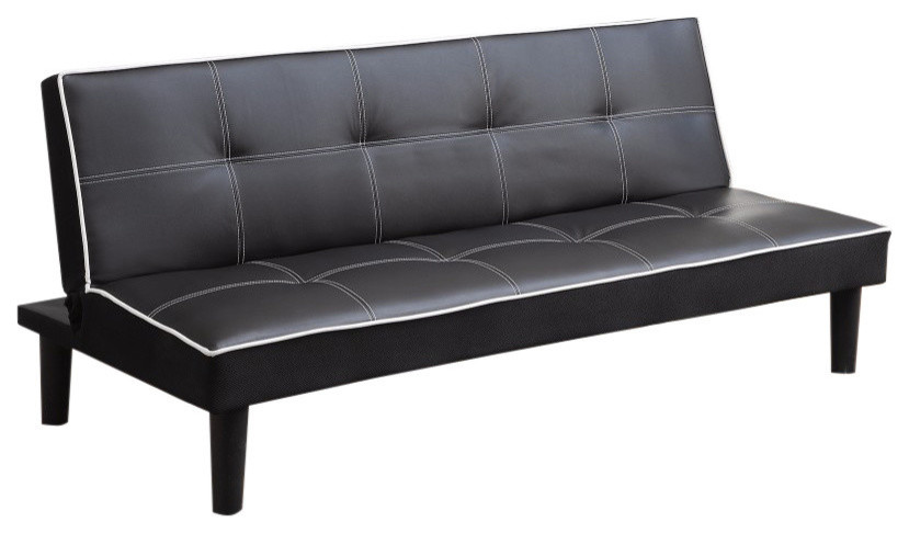 Benzara BM159010 Contemporary Sofa Bed, Black