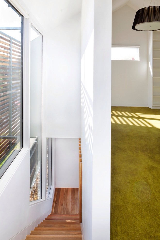 Design ideas for a contemporary hallway in Melbourne.