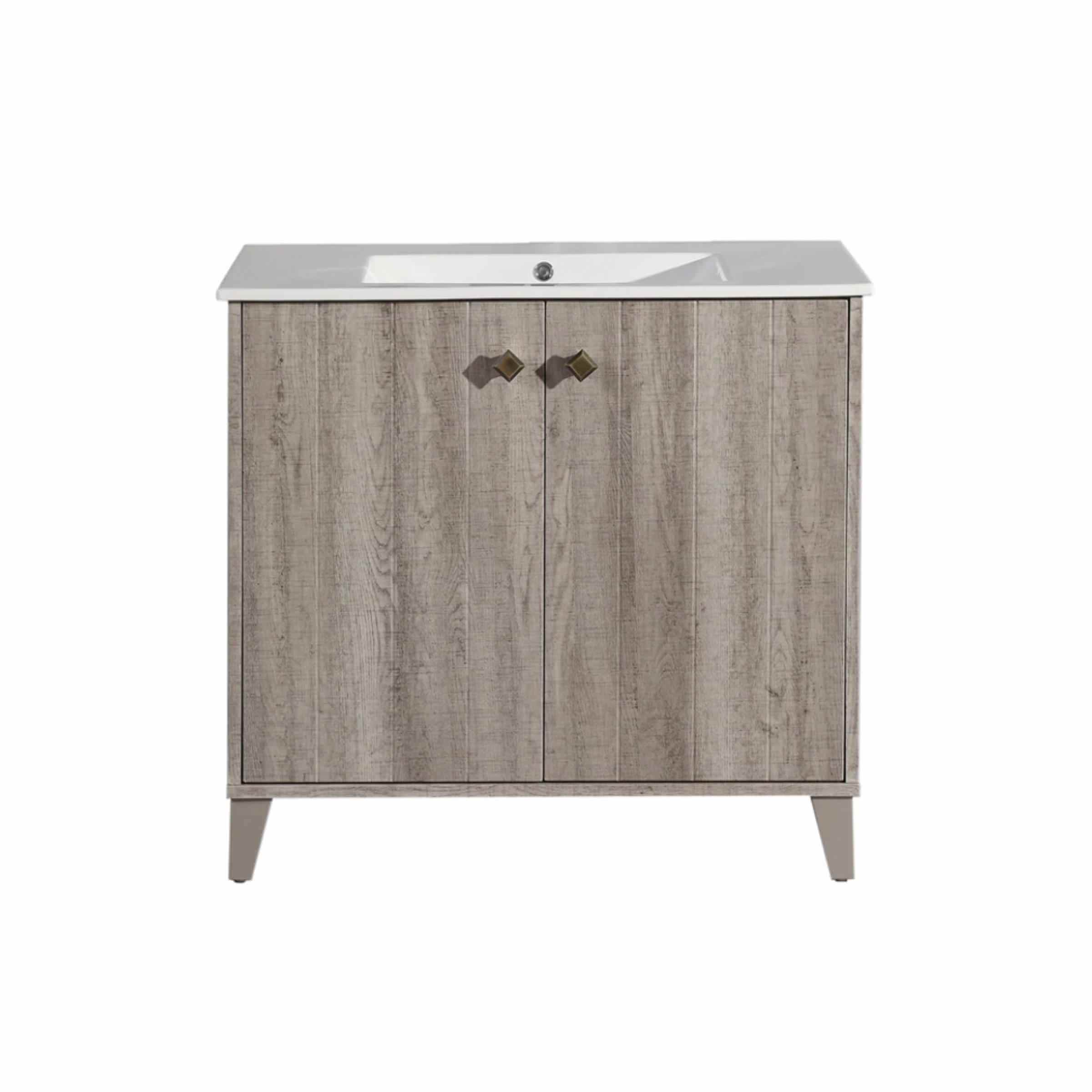 Eclair 36" Bathroom Vanity in Oak. (SM-BV343)