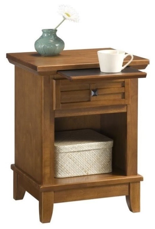 Hawthorne Collections 1 Drawer Nightstand in Cottage Oak
