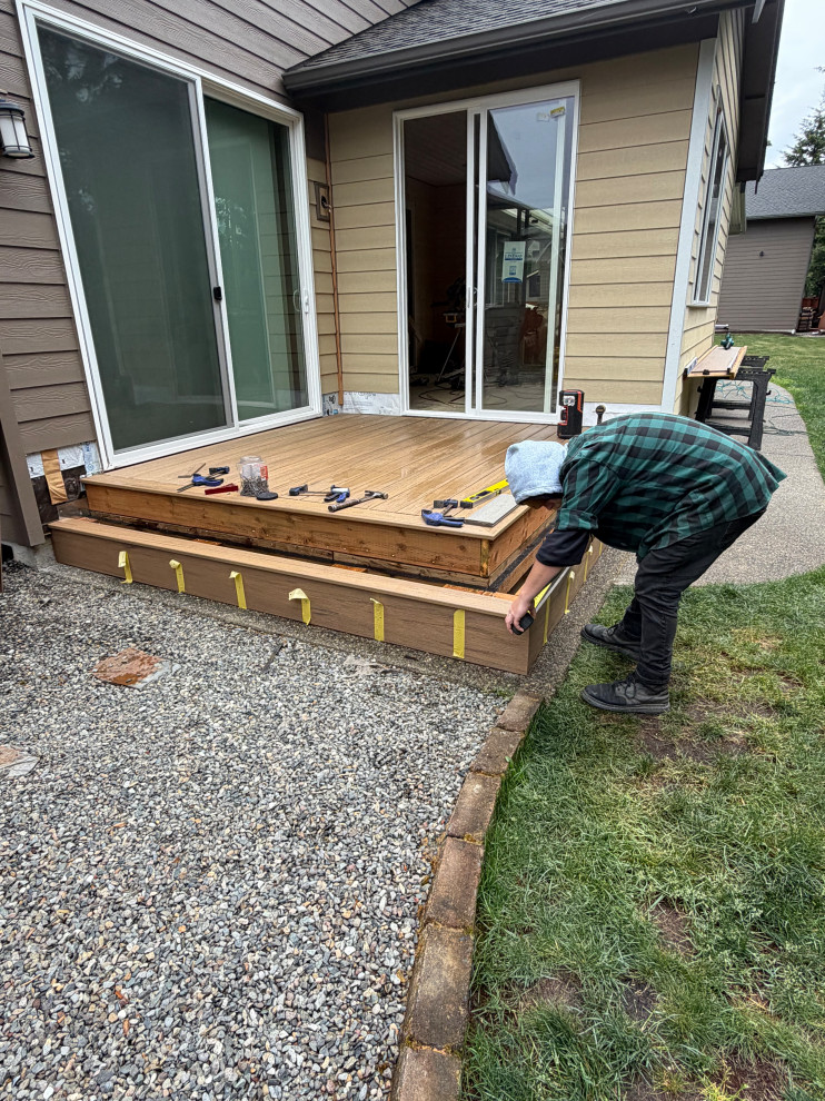 Two decks were added on each side of the new space
