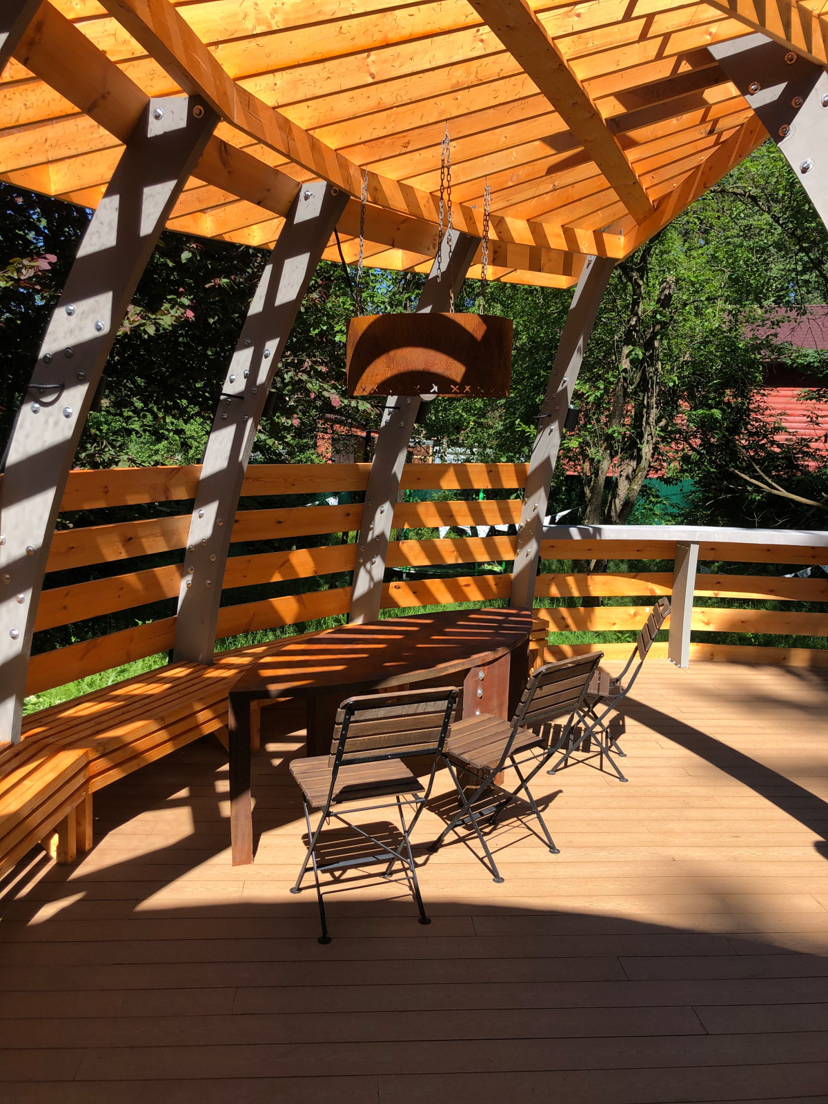 Необычная веранда (и терраса) к Необычному Дому (проект "Фазенда-лайф")