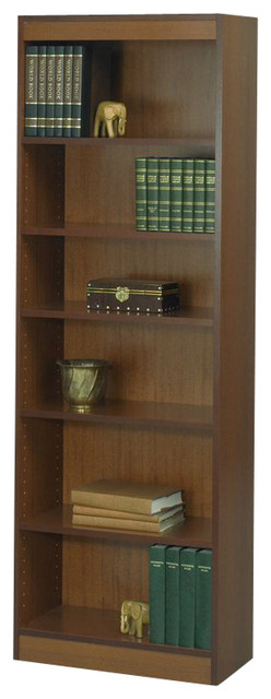 Safco WorkSpace Six Shelf 24"W Baby Bookcase in Cherry
