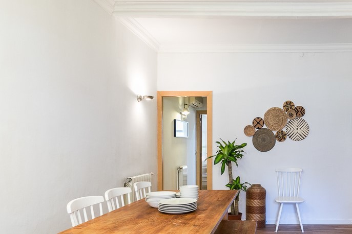 Comedor abierto vivienda Vila de Gracia