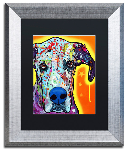Dean Russo Great Dane Framed Art 11x14 Black Mat Dean Russo Great Dane Framed Art 11x14 Black Mat Traditional Prints And Posters By Trademark Global