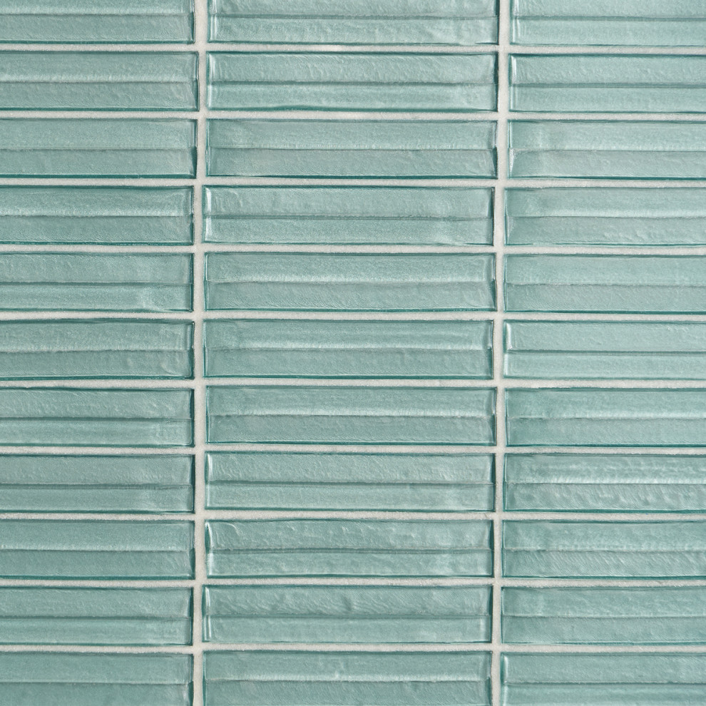 Tara Stacked Glass Mosaic Tile Contemporary Mosaic Tile by Ivy