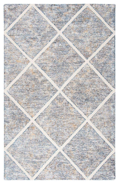 Area Rug Gold Diamond Pattern Elegant Area Rug, Soft Wool With Diamond Pattern, Ivory and Gold ...
