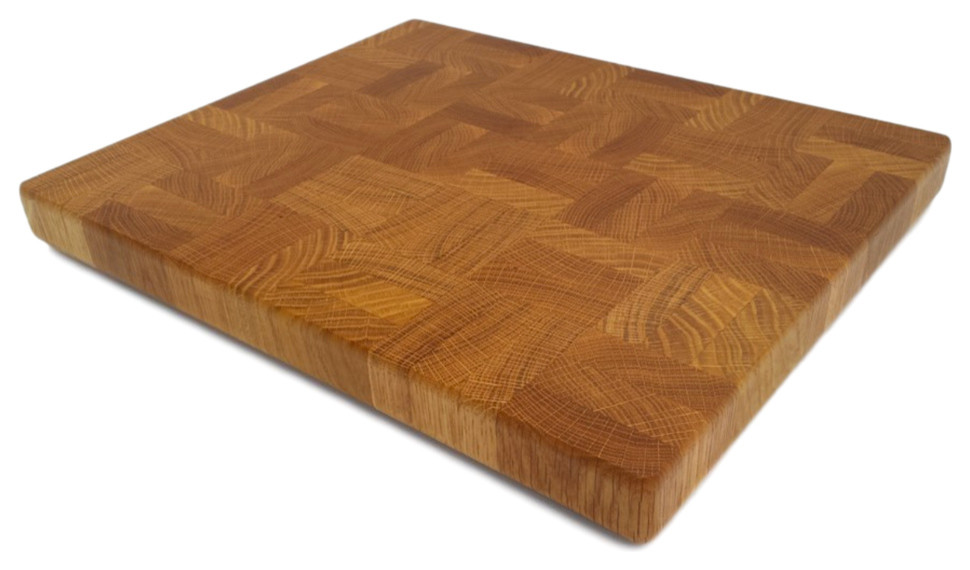 End Grain White Oak Cutting Board - Rustic - Cutting Boards - by The Custom Cutting Block | Houzz