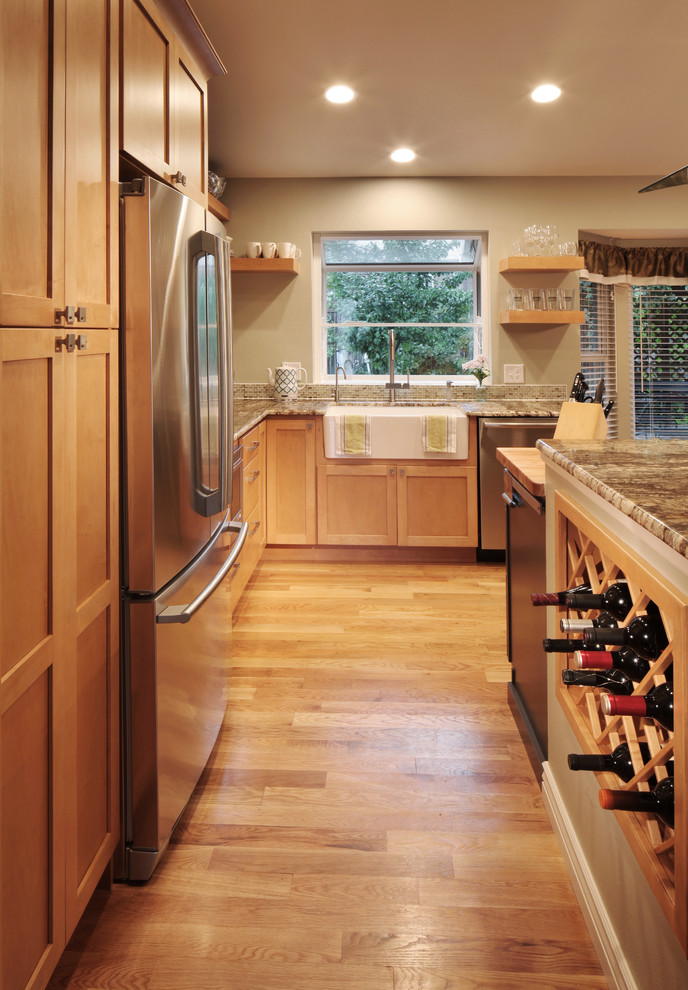 Inspiration for a transitional home design remodel in Denver