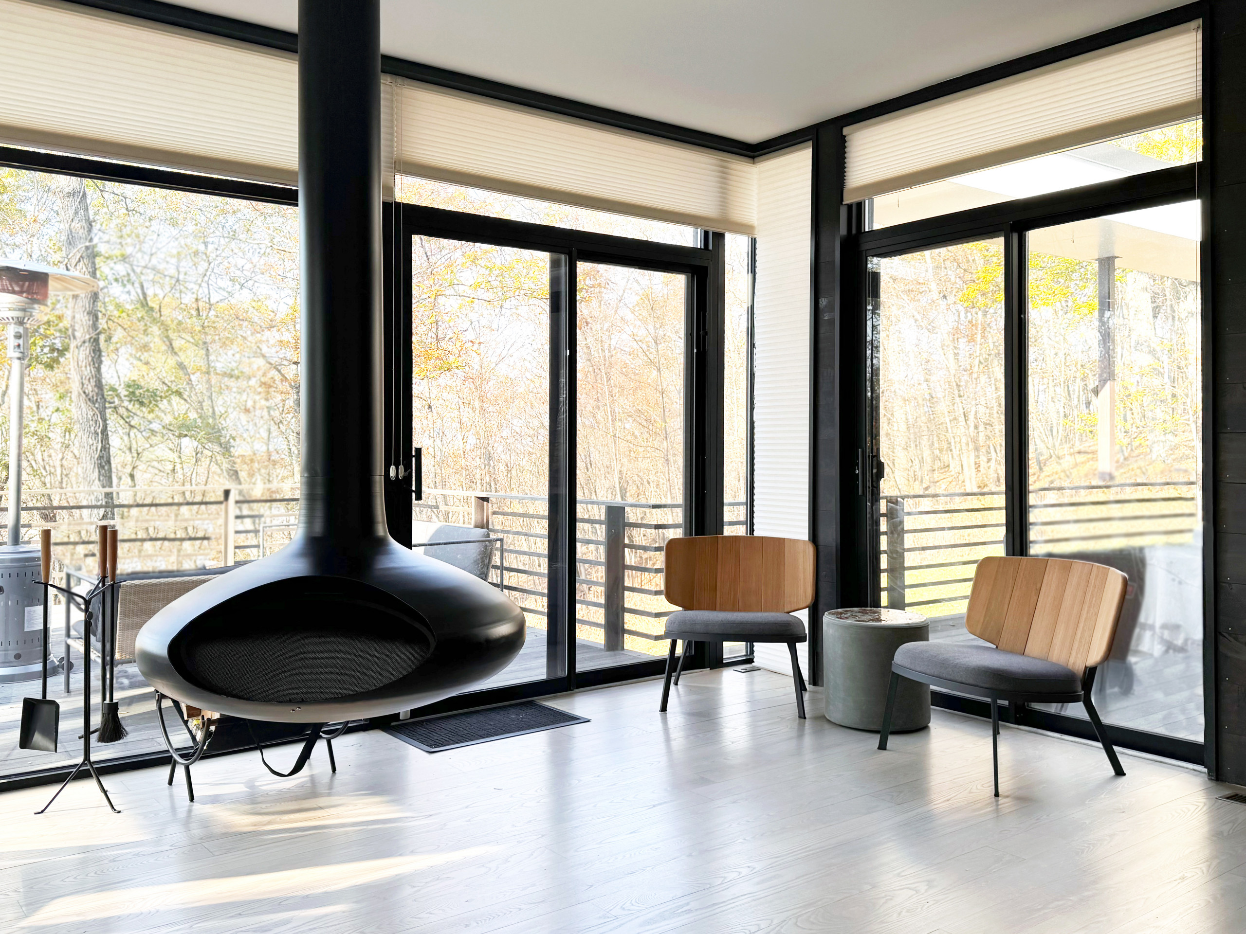 Curated furniture, a refreshed wood floor color, and thoughtful layout updates blending modern elegance with cozy charm.