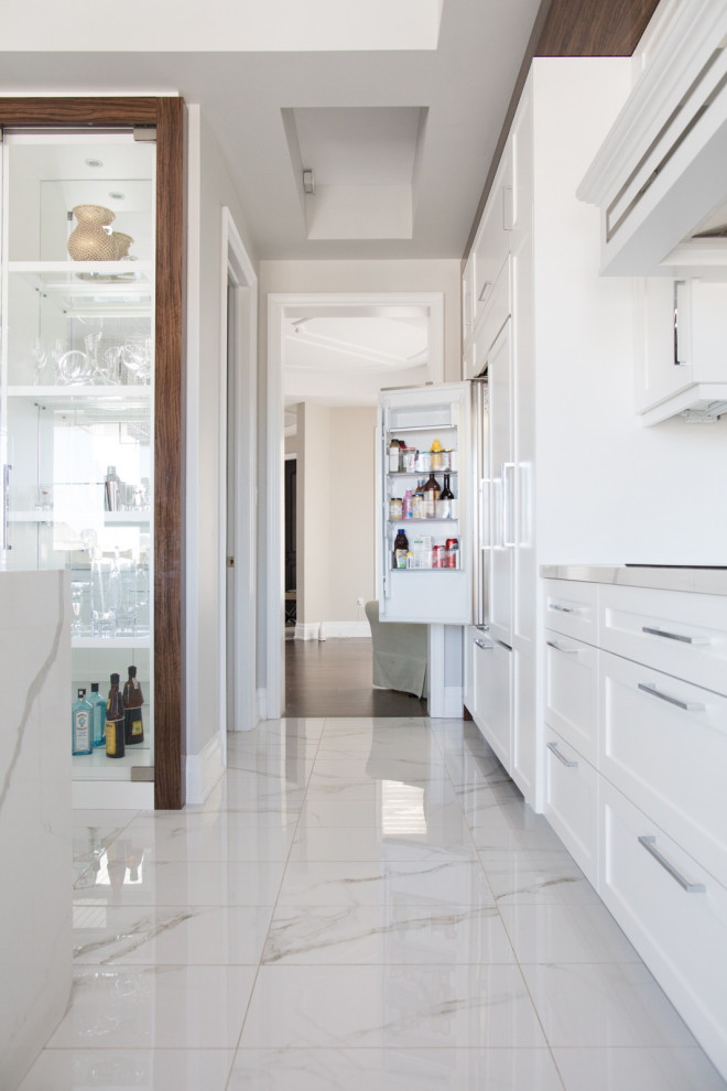 Кухня МДФ белая эмаль Сочи