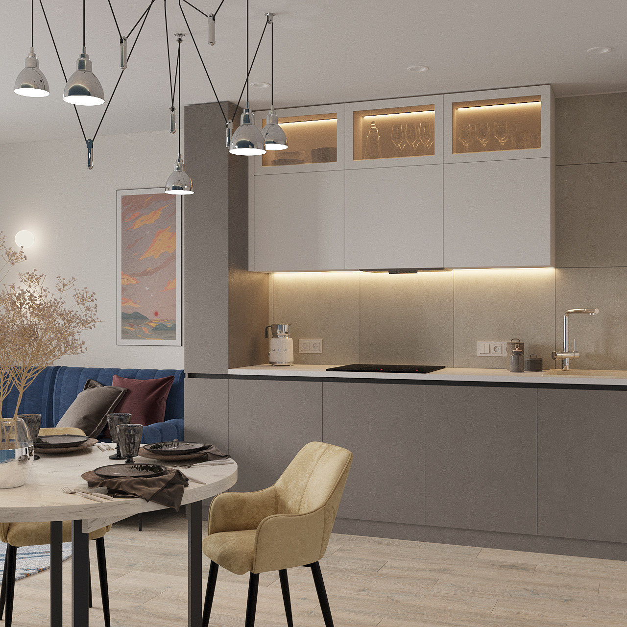 Дизайн-проект квартиры 37,74 кв.м. г.Томск ЖК Северный парк