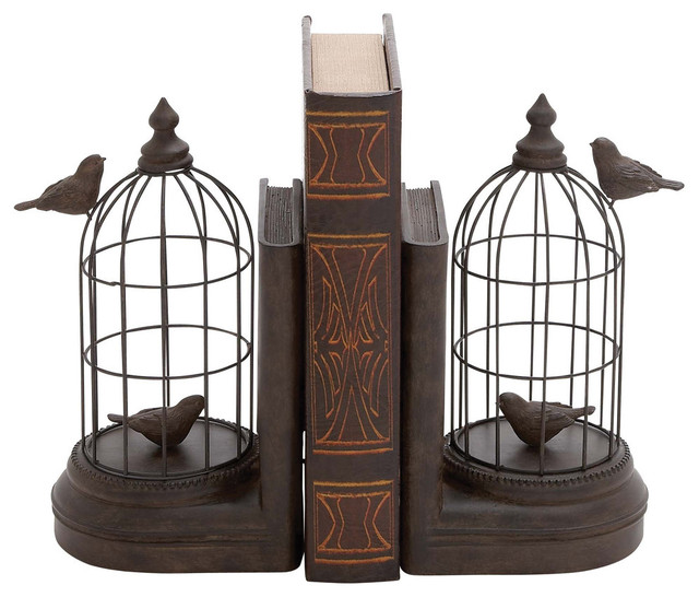 Polystone Metal Bookend Pair Contemporary Bookends by Brimfield & May