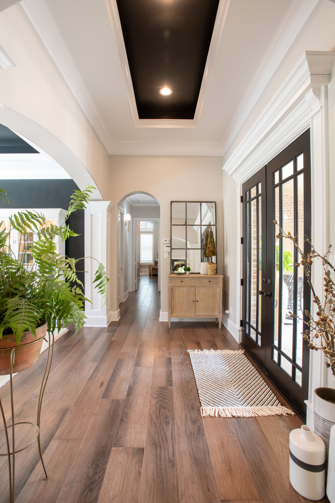 Entryway - transitional entryway idea in Houston