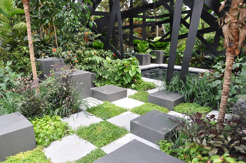 Свежая идея для дизайна: участок и сад в стиле лофт - отличное фото интерьера