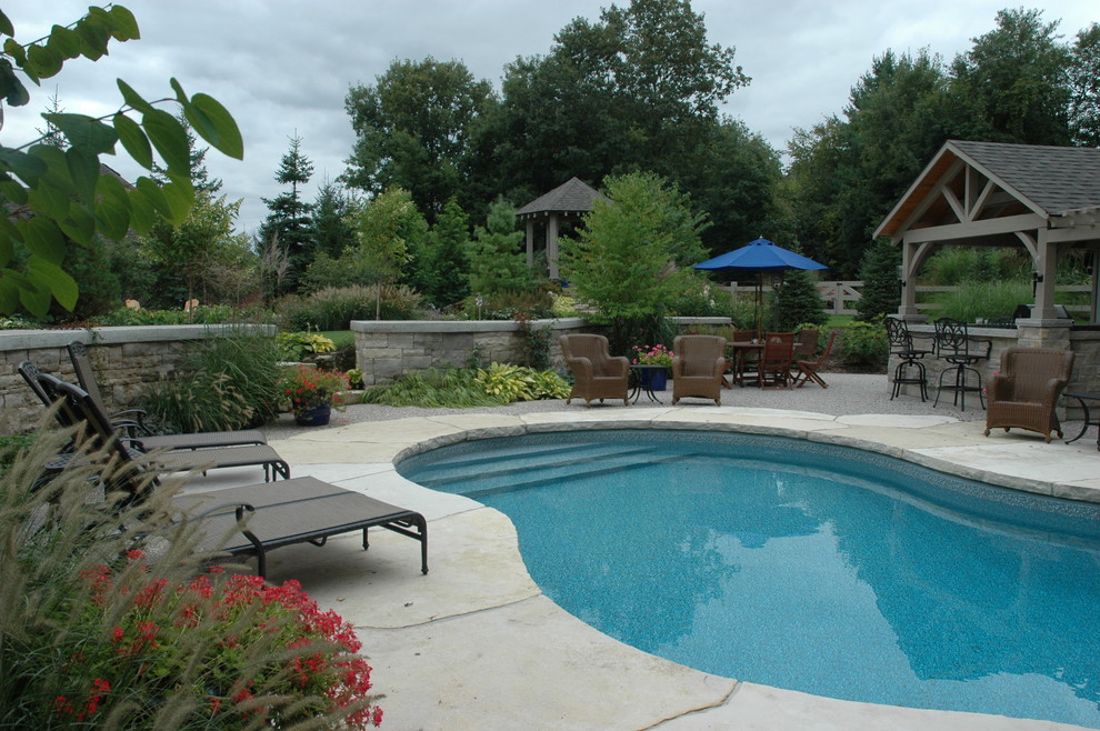 Inspiration for a transitional pool remodel in Toronto