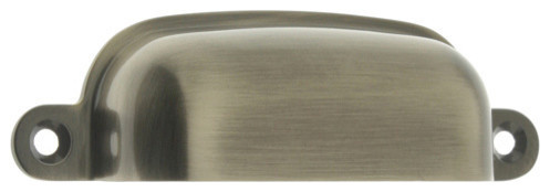 Genuine Solid Brass 3-1/4" c/c Small Drawer Pull, Antique Nickel