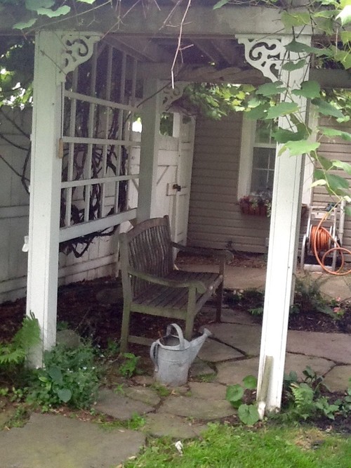 Garden Bench Should I Stain Paint Warm Teak Color Painting It The Same As Garage Door Or White Our House Is Over 100 Years Old So I Want To Keep That Feeling