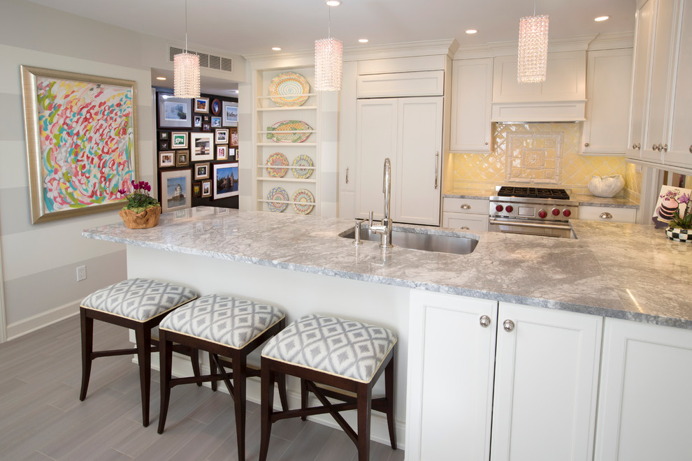 Transitional kitchen photo in Cleveland