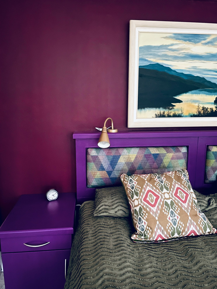 Contemporary and artistic bedroom and en-suite bathroom