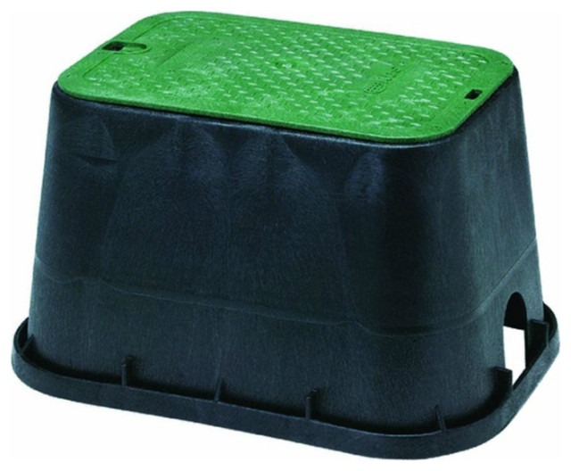 NDS 113BC Overlapping Irrigation Control Valve Cover, 12" x 17", Black