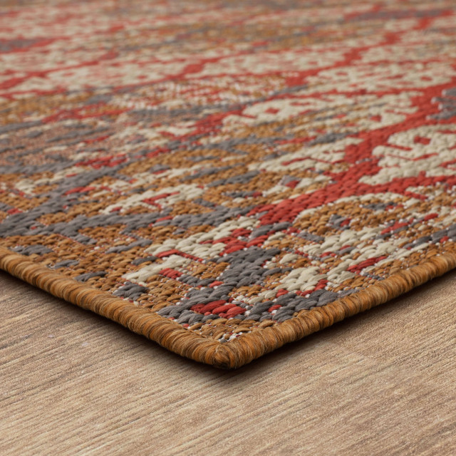 Mohawk Home Stamped Ikat Tandoori Outdoor Area Rug, 8'x10