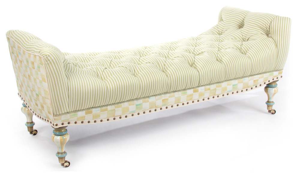 Parchment Check Underpinnings Bench | MacKenzie-Childs