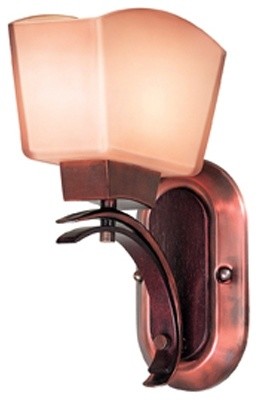 Kenroy Home Oslo 1-Light Sconce Burnished Copper with Black Cherry Wood - 2741