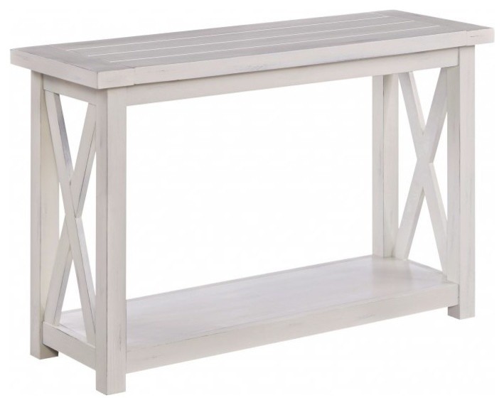 Homestyles Seaside Lodge Wood Console Table in Off White