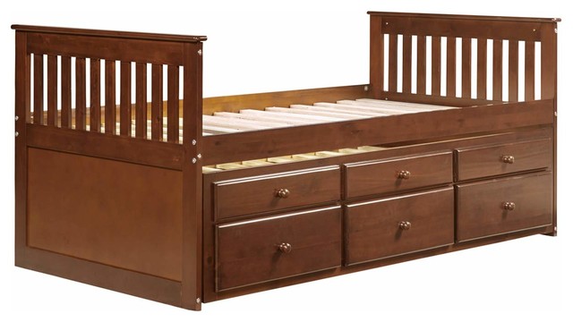 Captain S Bed Twin Daybed With Trundle Bed And Storage Drawers