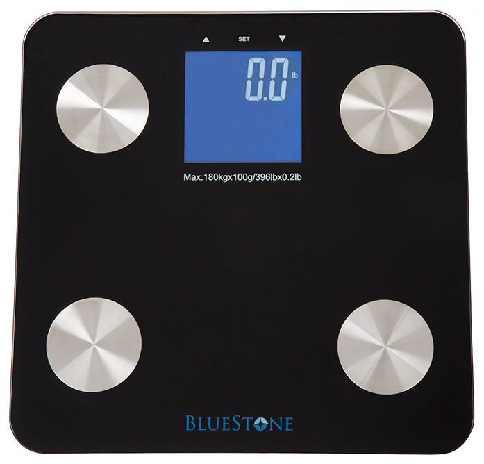 Bluestone Digital Body Fat Scale with Large LCD Display - Black