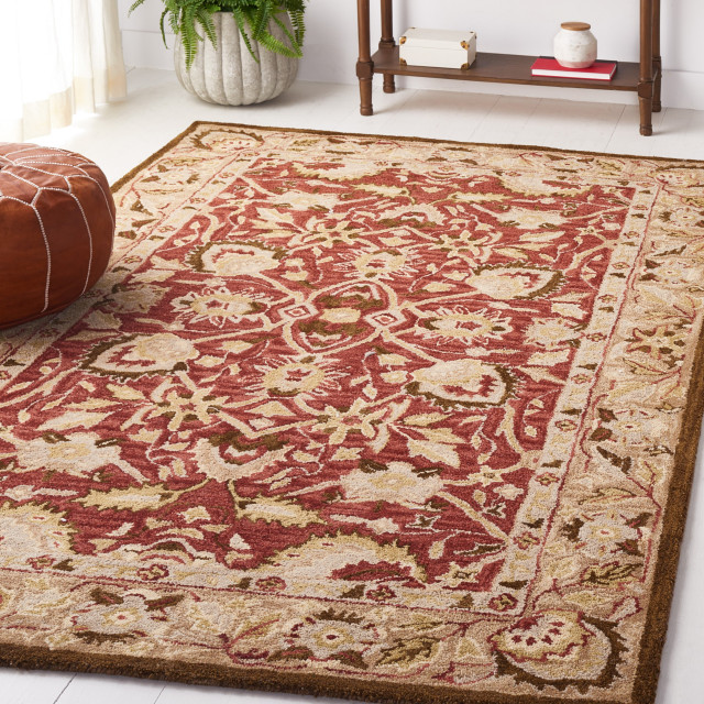 Safavieh Antiquity At65Q Traditional Rug, Red/Beige, 4'x6'