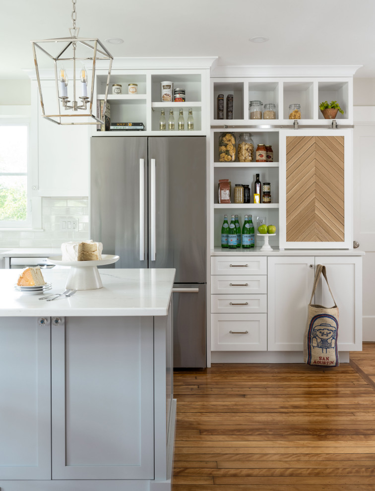 Transitional kitchen photo in Boston