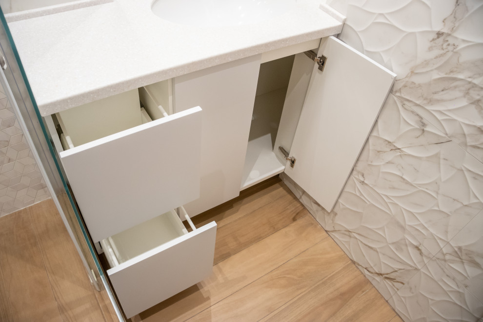 Многоугольная тумба под раковину ванную комнату