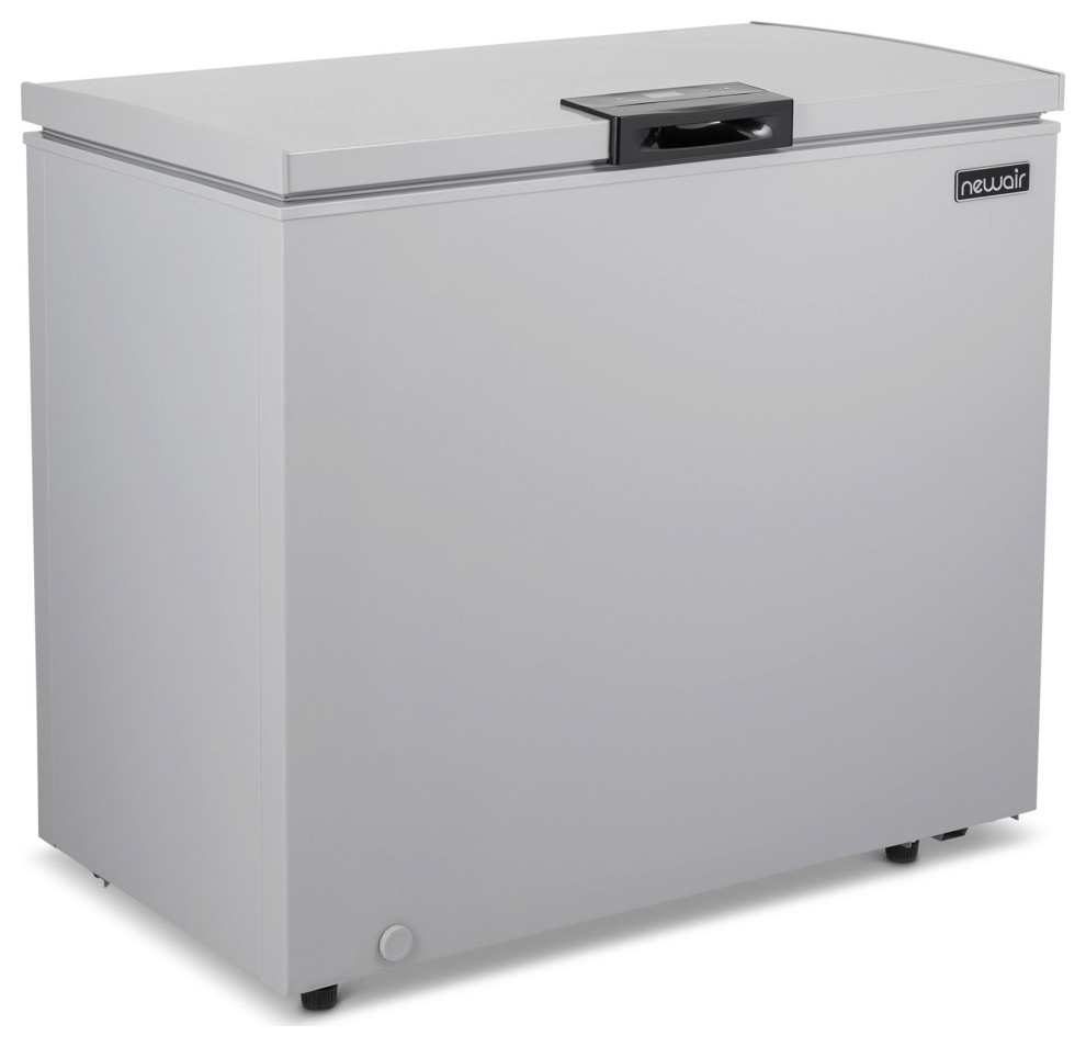 Newair 7 Cu. Ft. Compact Chest Freezer, Cool Gray, Digital