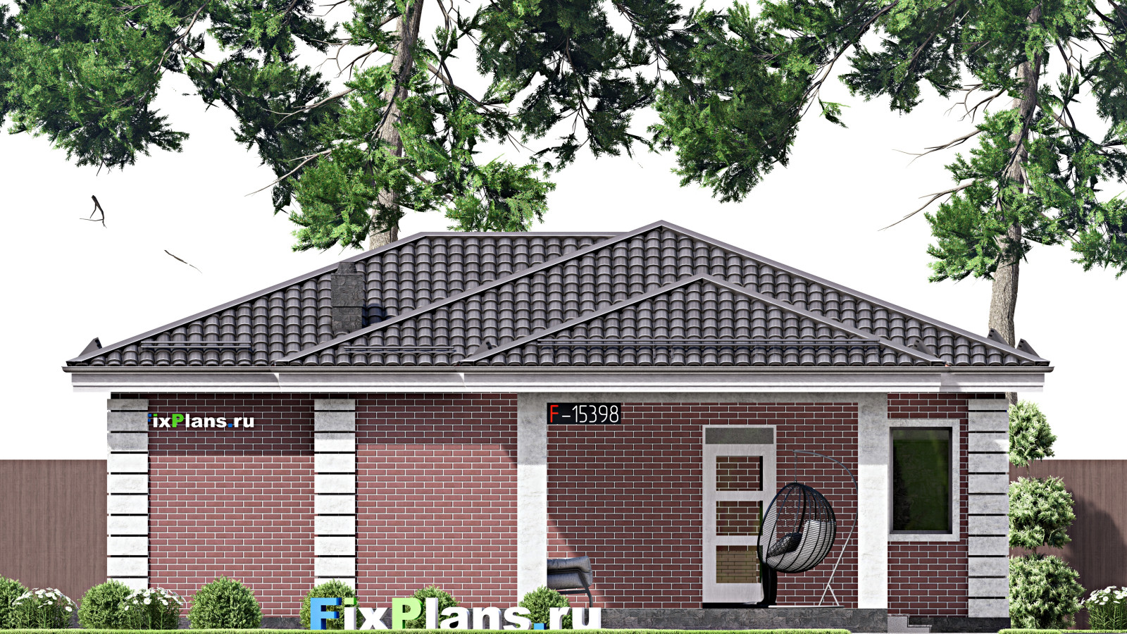 Проект одноэтажного дома 13х16м S122м2 F-15398