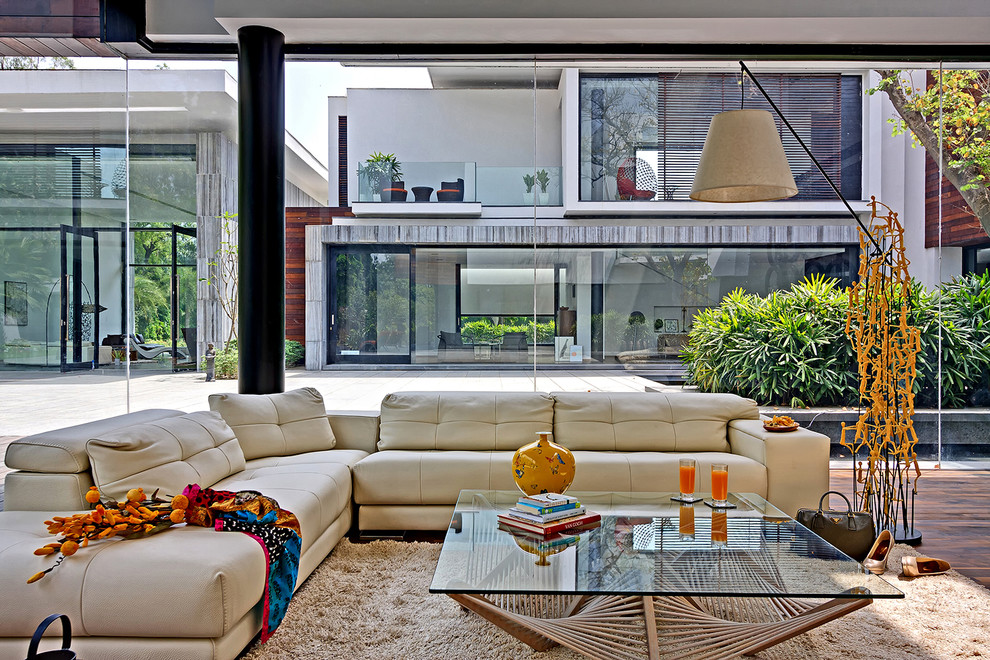 Photo of a modern living room in Delhi.