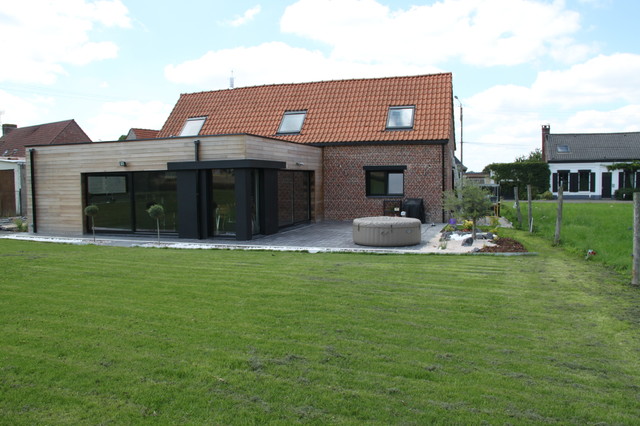 R&eacute;novation d'une grange avec extension trendy-hus-og-facade