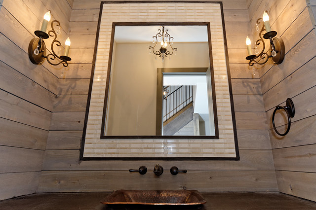 Saddleback Residence rustic-powder-room