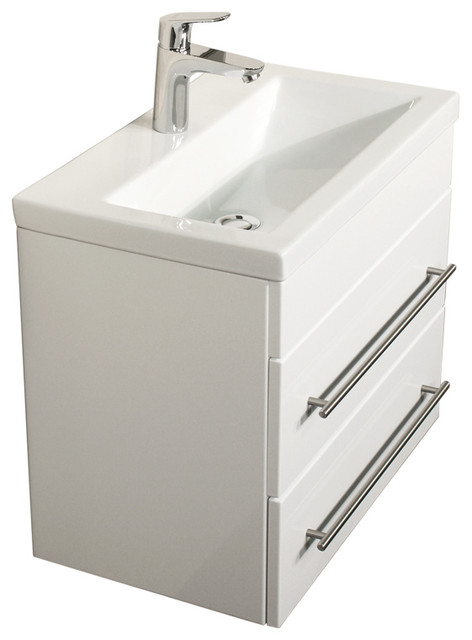 Emotion Mars 600 Bathroom Furniture, White High-Gloss, 60 cm, White High-Gloss