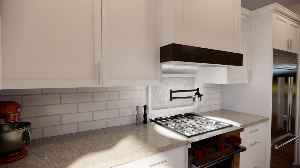 Transitional kitchen photo in New York
