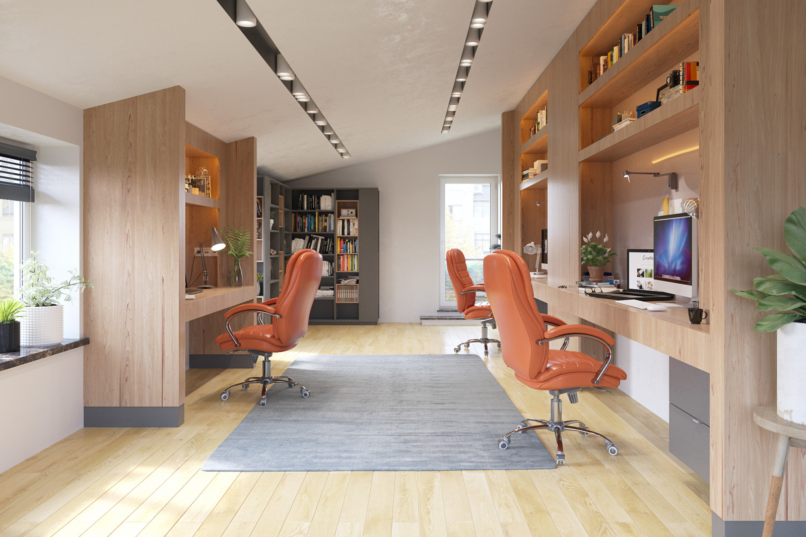 Рабочее пространство для троих детей