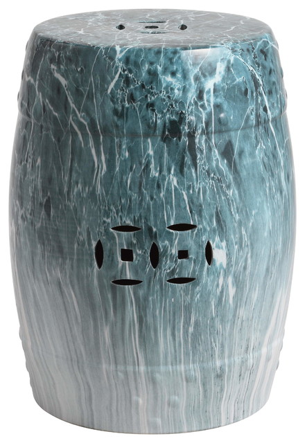 Safavieh Gilroy Marble Garden Stool, Blue - Asian - Accent And Garden ...