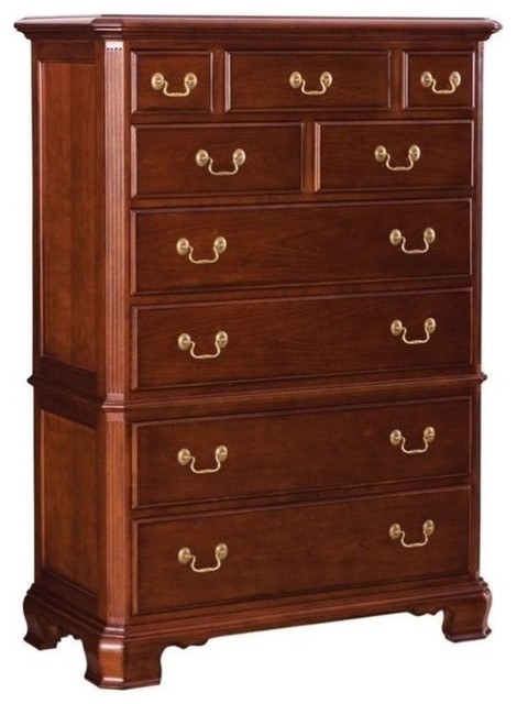 Beaumont Lane 9 Drawer Chest In Antique Cherry Finish