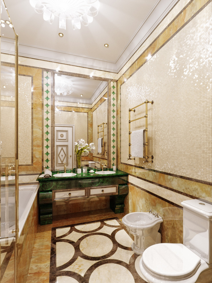 Интерьер в стиле ар-деко с элементами дикой природы