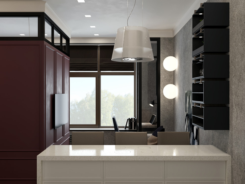 Однокомнатная квартира в стиле лофт с элементами классического стиля